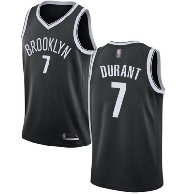 NikeBrooklyn Nets #7 Kevin Durant Black Youth NBA Swingman Icon Edition Jersey